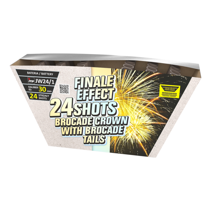 FINALE EFFECT: BROCADE CROWN WUTH BROCADE TAILS