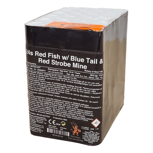24s RED FISH w/ BLUE TAIL & RED STROBE MINE - Image 1