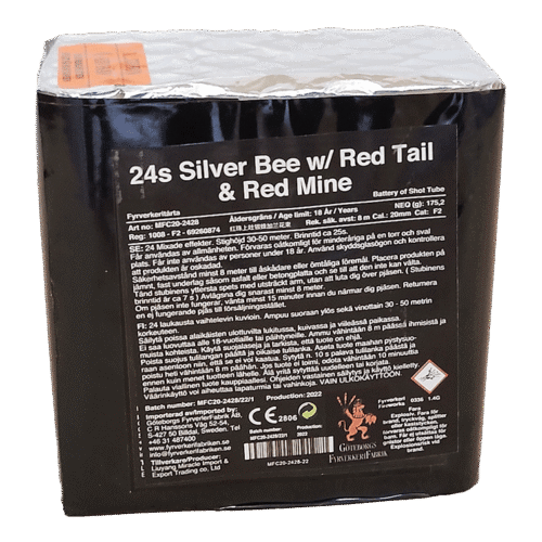 24s SILVER BEE w/ RED TAIL & RED MINE - Image 1